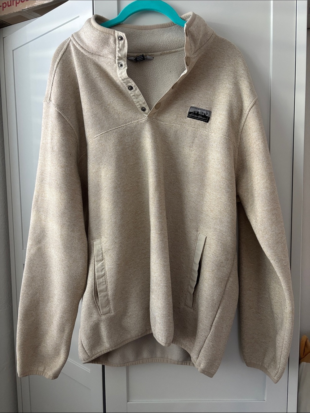 Eddie Bauer Cream Fleece Pullover